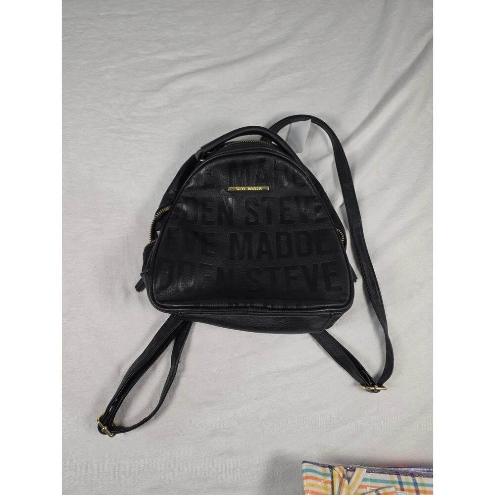 Steve Madden Womens Small Backpack Purse Monogram - Picture 2 of 10